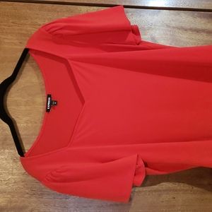 Express red sweetheart neckline top XL